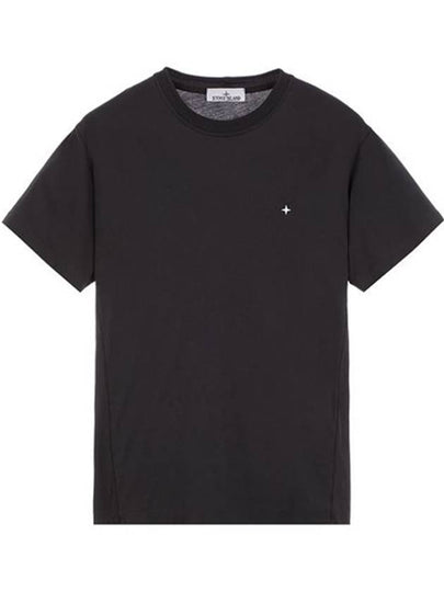 Stellina Embroid Logo Short Sleeve T-Shirt Black - STONE ISLAND - BALAAN 2