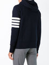 Engineered 4 Bar Diagonal Zip Up Hoodie Navy - THOM BROWNE - BALAAN 6