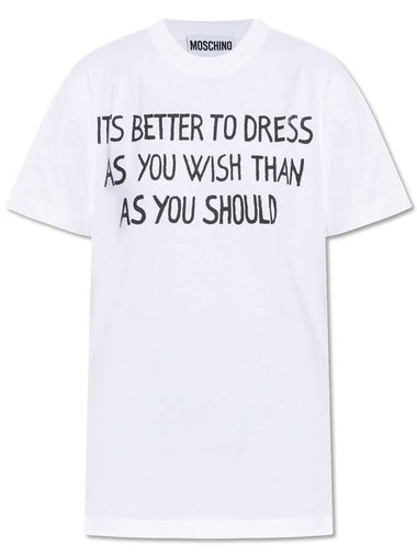 Moschino T-shirt With Print, Women's, White - MOSCHINO - BALAAN 1