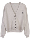 Women's Cashmere Cardigan Beige - BRUNELLO CUCINELLI - BALAAN 11