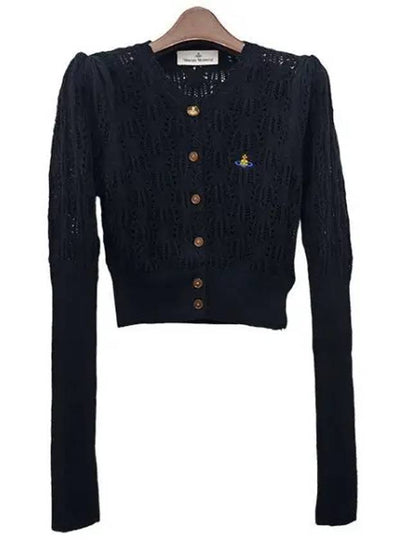 Samantha Cropped Cardigan Black - VIVIENNE WESTWOOD - BALAAN 2