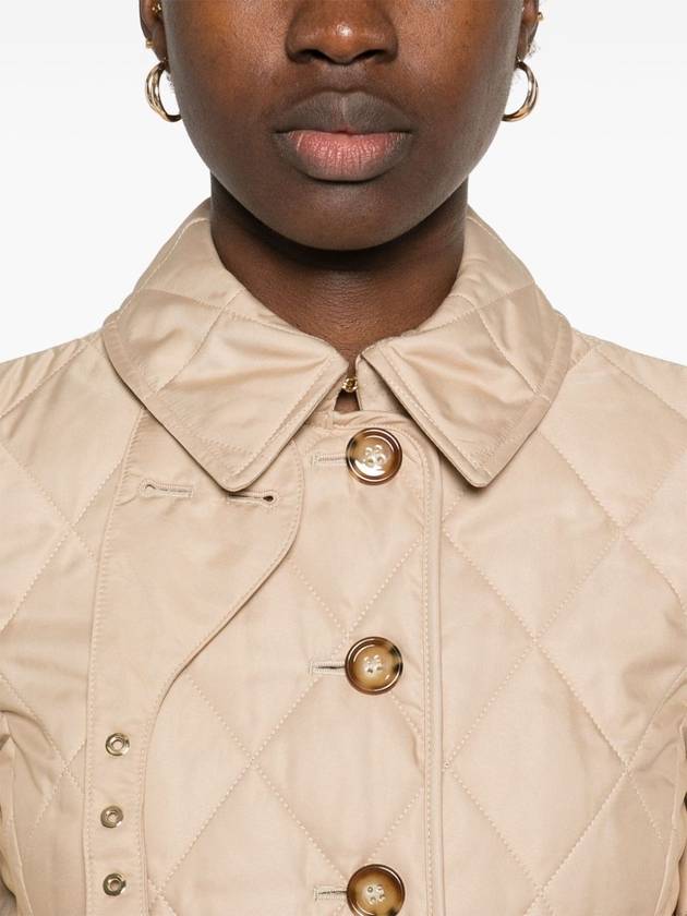 diamond quilted button jacket beige - BURBERRY - BALAAN 6