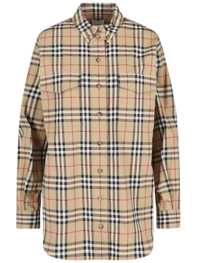 Vintage Check Motif Shirt Beige - BURBERRY - BALAAN 2