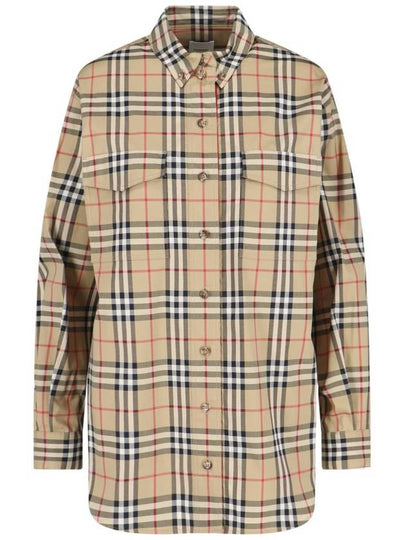 Vintage Check Motif Shirt Beige - BURBERRY - BALAAN 2