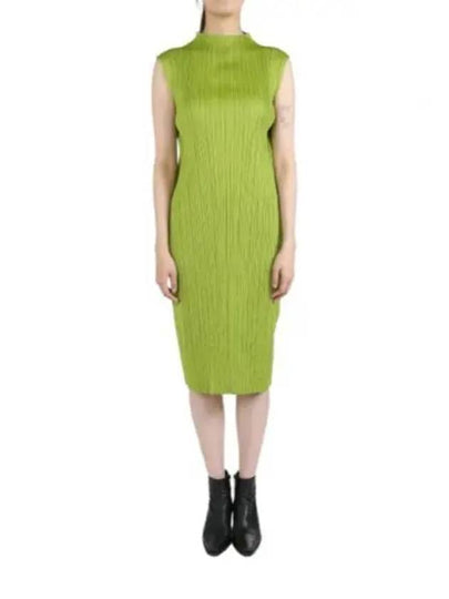 Monthly Color August Sleeveless Short Dress Glass Green - ISSEY MIYAKE - BALAAN 2