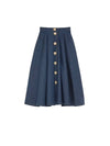 Pleated Denim Skirt Blue - GUCCI - BALAAN 1