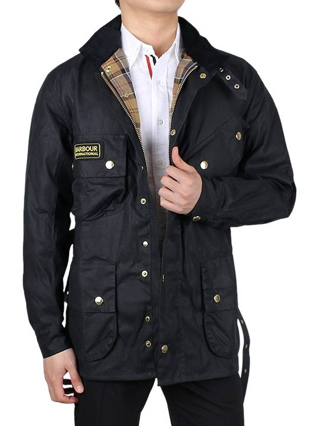 Men's International Original Wax Belt Jacket Navy - BARBOUR - BALAAN 4