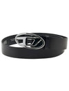 B 1DR D Logo Buckle Leather Belt Black - DIESEL - BALAAN 2