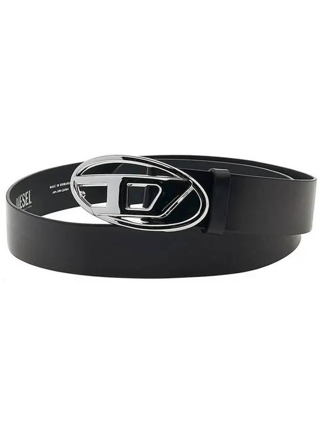 B 1DR D Logo Buckle Leather Belt Black - DIESEL - BALAAN 2