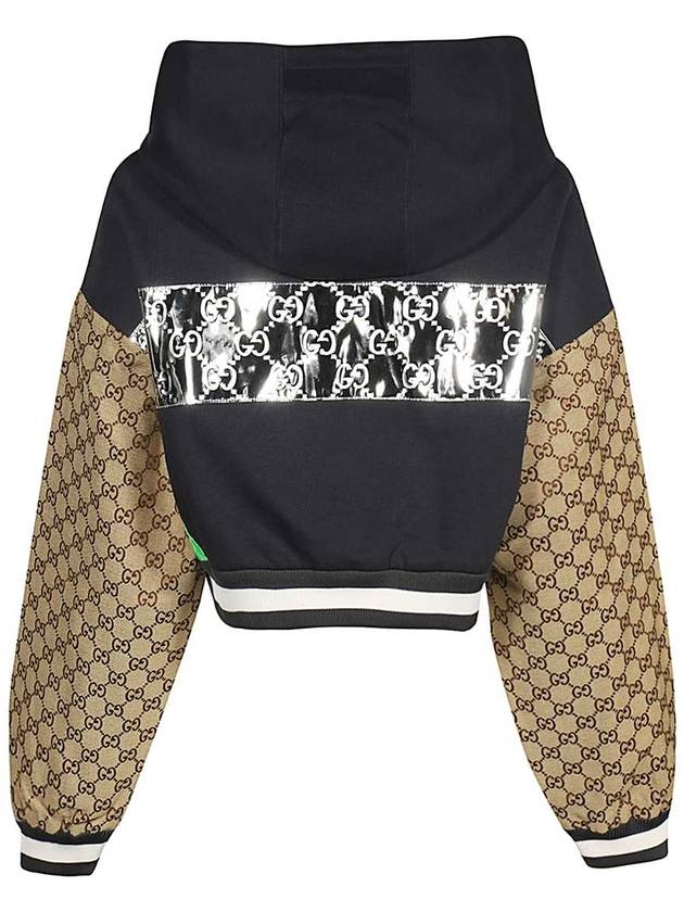 Cotton Jersey Hoodie Black - GUCCI - BALAAN 3