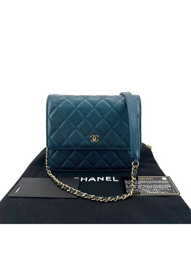 Gold caviar square woc mini bag cross - CHANEL - BALAAN 1