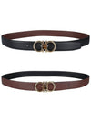 Gancini Reversible Adjustable Calfskin Leather Belt Black Brown - SALVATORE FERRAGAMO - BALAAN 10