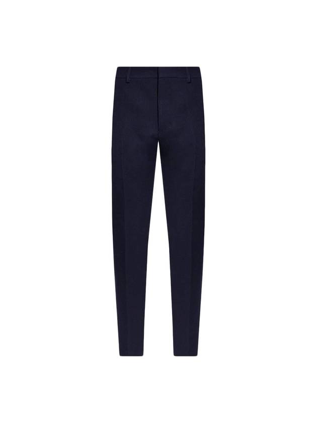 Cigarette Fit Wool Slacks Nautic Blue - AMI - BALAAN 1