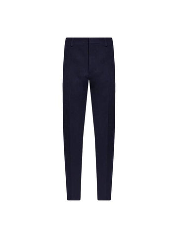 Cigarette Fit Wool Slacks Nautic Blue - AMI - BALAAN 1