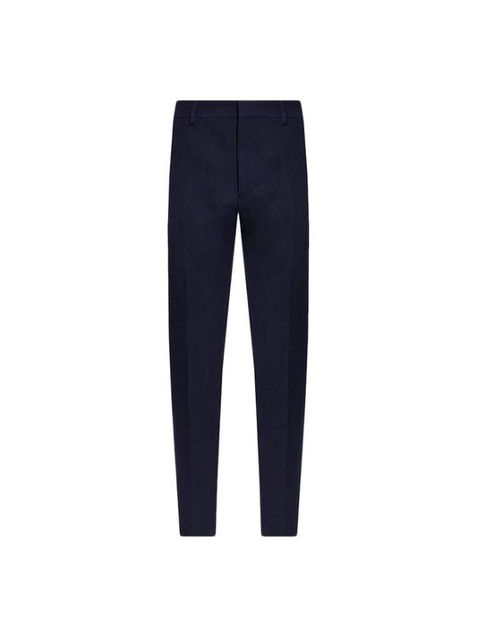 Cigarette Fit Wool Slacks Nautic Blue - AMI - BALAAN 1