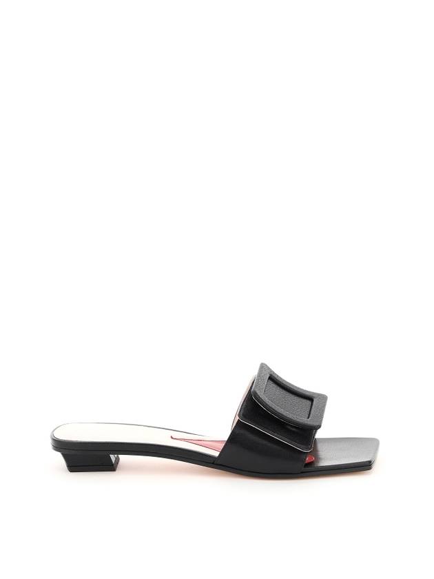 Black Curve Buckle Mule Black - ROGER VIVIER - BALAAN 1