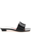 Black Curve Buckle Mule Black - ROGER VIVIER - BALAAN 1