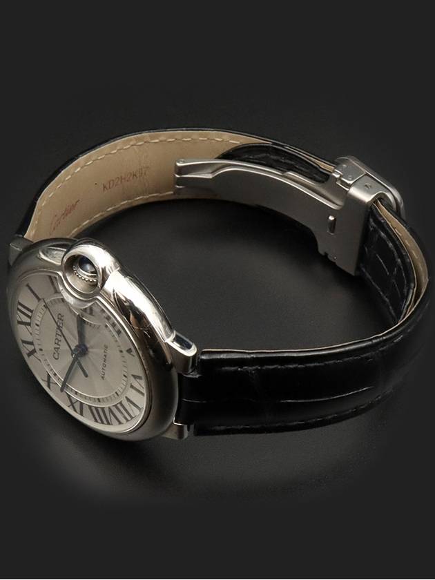 36MM Steel Automatic Ballon Bleu De Unisex Leather Band Watch W69017Z4 - CARTIER - BALAAN 3