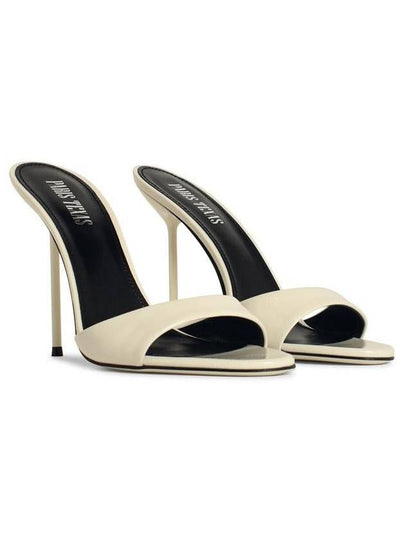 Paris Texas 'Mule Lidia 70' White Leather Pumps - PARIS TEXAS - BALAAN 2