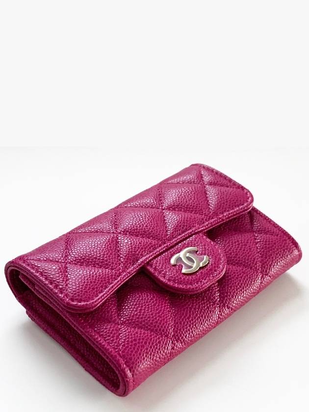 Classic Snap Caviar Card Holder Pink Gold Plated - CHANEL - BALAAN 3