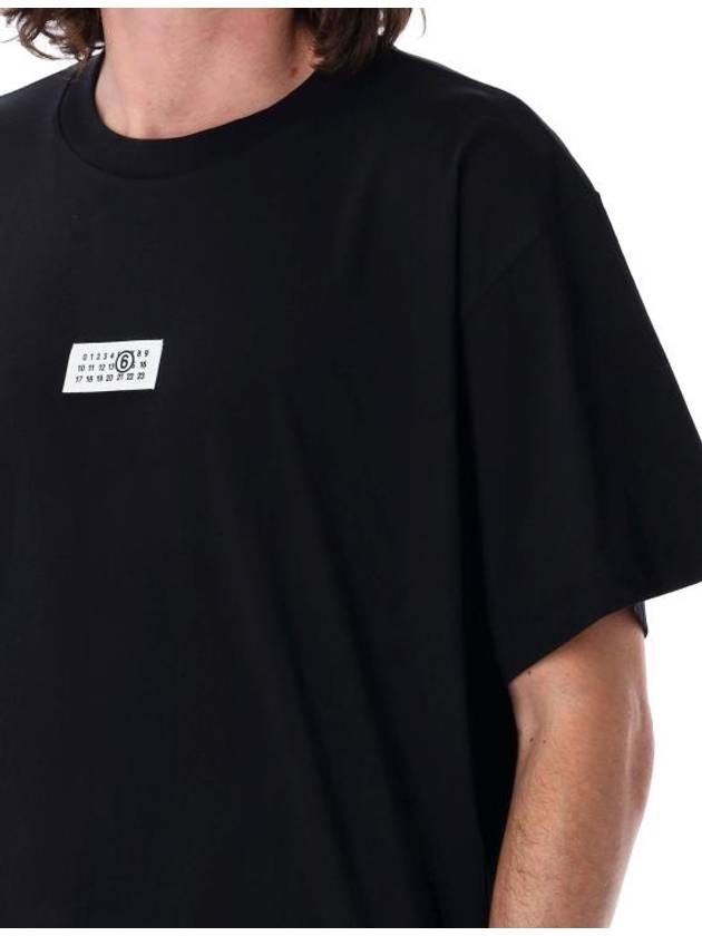 Logo Crew Neck Short Sleeve T-Shirt Black - MAISON MARGIELA - BALAAN 4