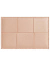 Intrecciato Lambskin Calfskin Card Wallet Pink - BOTTEGA VENETA - BALAAN 1