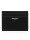 Smooth Leather Classic Logo Card Wallet Black - SAINT LAURENT - BALAAN 2