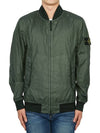 Men's Wappen Patch Zip-Up Bomber Jacket Green - STONE ISLAND - BALAAN 2