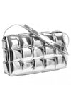 Padded Cassette Cross Bag Silver - BOTTEGA VENETA - BALAAN.