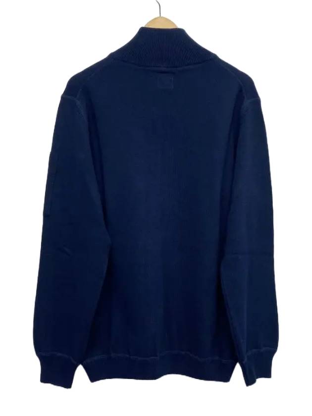 Lens Patch Pocket Knit Zip-Up Jacket Navy - CP COMPANY - BALAAN 5