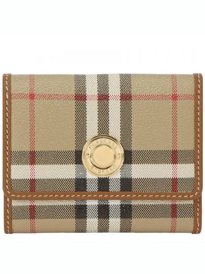 Check Half Wallet Beige - BURBERRY - BALAAN 2