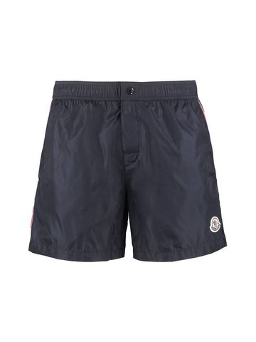 Men's Logo Swim Shorts Navy - MONCLER - BALAAN.