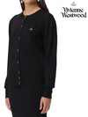 Logo Patch Cardigan Black - VIVIENNE WESTWOOD - BALAAN 6