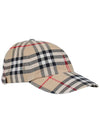 Check Cotton Ball Cap Beige - BURBERRY - BALAAN 5