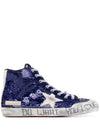 Francy High Top Sneakers Blue - GOLDEN GOOSE - BALAAN 1