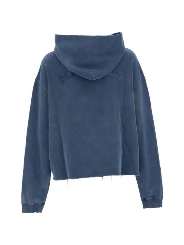 Organic Cotton Logo Hoodie Blue - MAISON MARGIELA - BALAAN 3