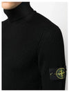 Men's Logo Patch Turtleneck Black - STONE ISLAND - BALAAN 3