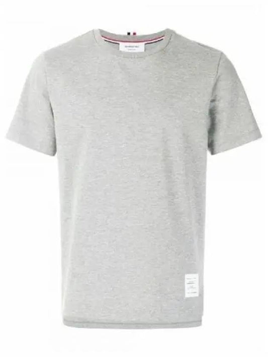 Men's Side Slit Relaxed Short Sleeve T-Shirt Light Grey - THOM BROWNE - BALAAN 2