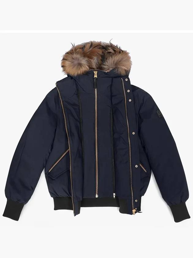 Dixon Nordic Tech Down Natural Fur Bomber Jacket Navy - MACKAGE - BALAAN 4