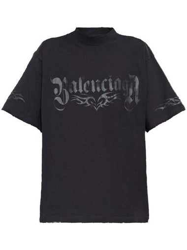 Balenciaga Medium Fit Printed Logo T-Shirt Clothing - BALENCIAGA - BALAAN 1