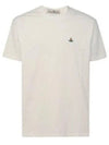 ORB Logo Cotton Short Sleeve T-Shirt Ivory - VIVIENNE WESTWOOD - BALAAN 2