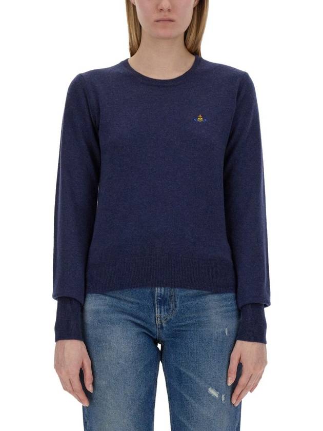 Bea Jumper Knit Top Navy - VIVIENNE WESTWOOD - BALAAN 3