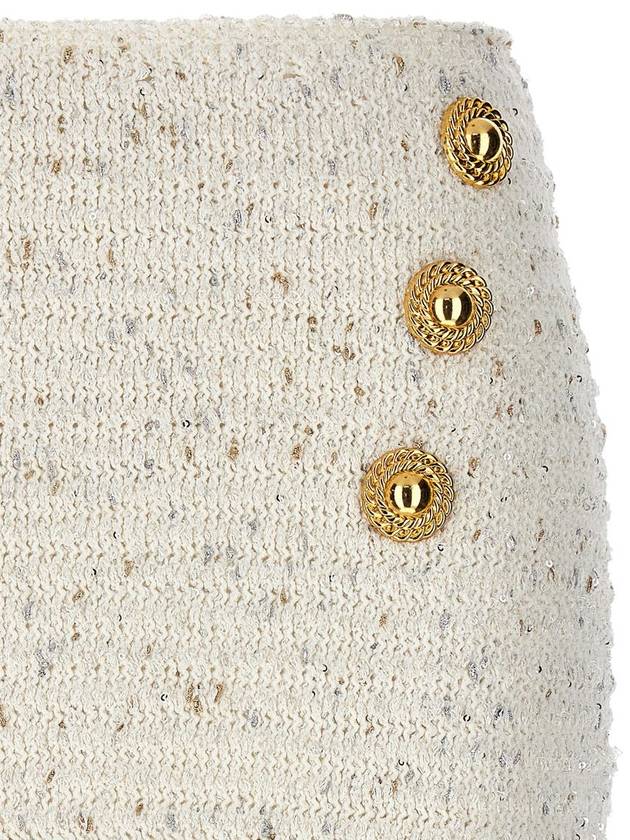 Balmain 'Fringed Tweed' Skirt - BALMAIN - BALAAN 3