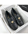 Metal Heart Chunky Heel Lambskin Loafers Black - CHANEL - BALAAN 2