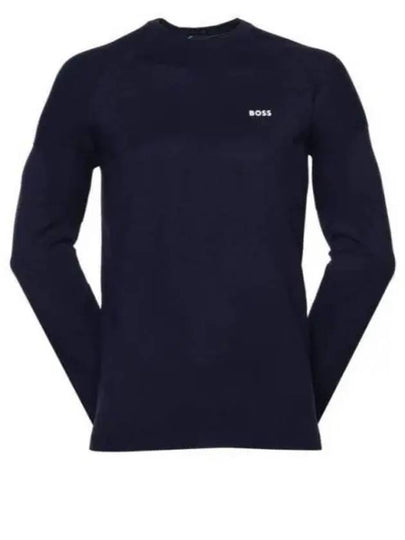 Perform X Crewneck Cotton Blend Sweatshirt Navy - HUGO BOSS - BALAAN 2