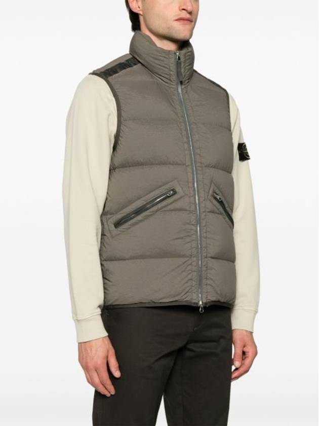 Seamless Tunnel Nylon Down Vest Green - STONE ISLAND - BALAAN 3