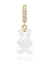 NOSTALGIA BEAR ICED PAVE CONNECTOR ice gold pendant resin charm - CRYSTAL HAZE - BALAAN 5