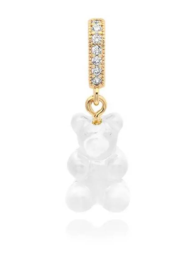 NOSTALGIA BEAR ICED PAVE CONNECTOR WOMEN CHARM - CRYSTAL HAZE - BALAAN 1