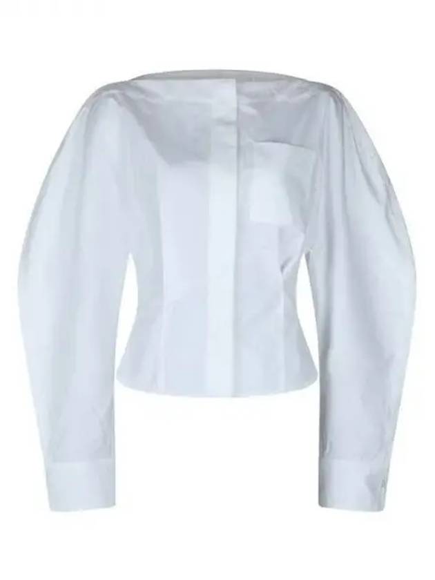 Jacquemus white back cutout cotton blouse 270415 - JACQUEMUS - BALAAN 1