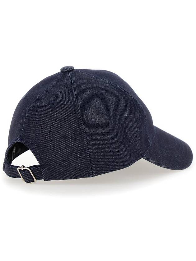 VPC Velvet Logo Denim Ball Cap Blue - A.P.C. - BALAAN 3